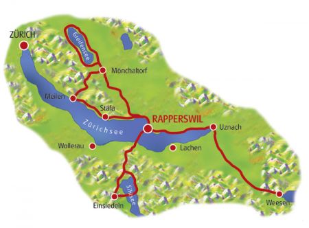 Rapperswil Jona region karte